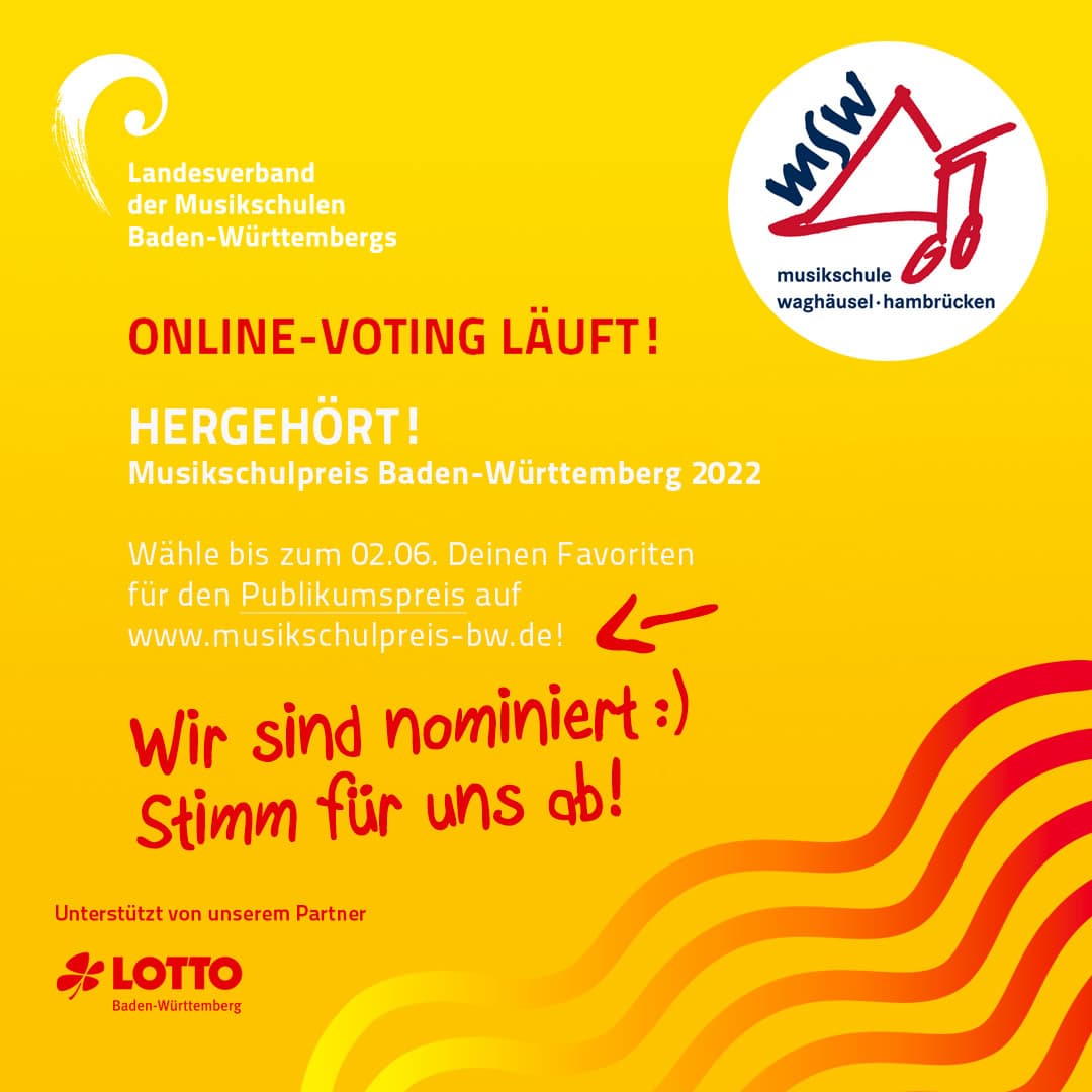 Wir sind nominiert. Stimm für uns ab!