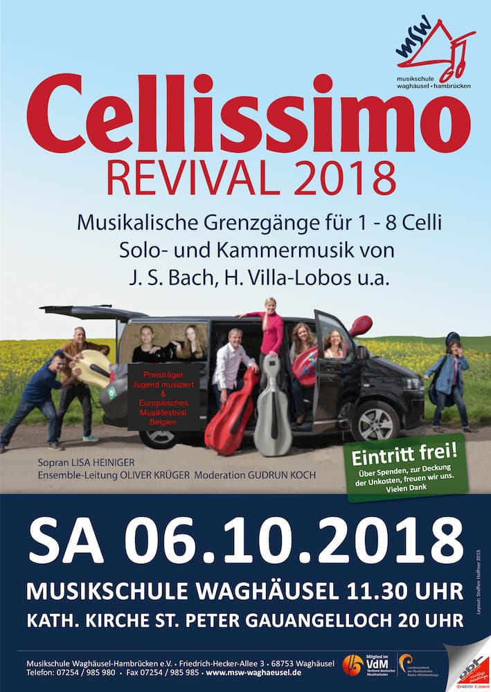 Revival Konzert mit dem Ensemble Cellissimo