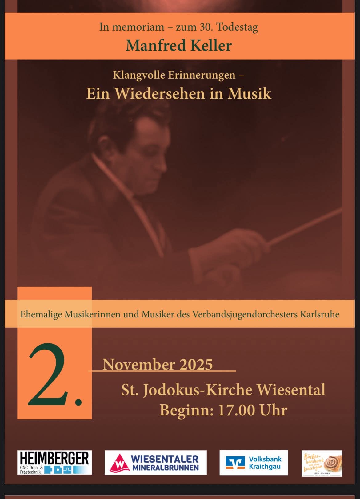 Gedenkkonzert zum 30. Todestag von Dirigent Manfred Keller