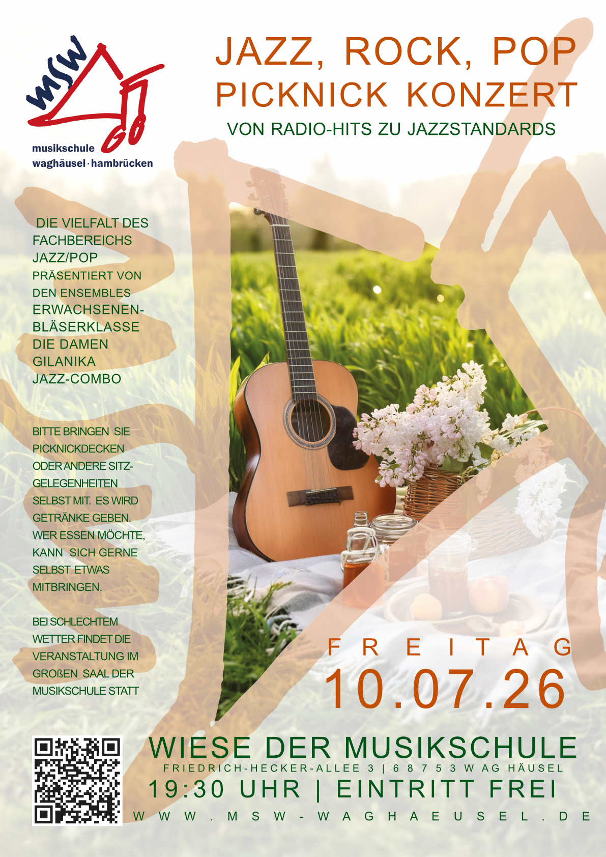 Open-Air-Konzert des Pop/Jazz-Bereiches